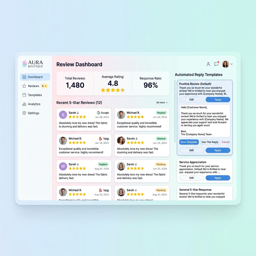 Review management dashboard